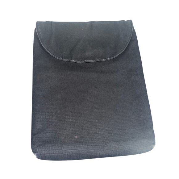 Baggu Black Canvas Pouch Organizer Travel Tech Case Minimalist - Picture 1 of 13